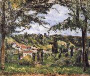 Paul Cezanne village scenery oil painting picture wholesale